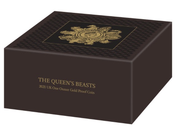 グレートブリテン クイーンズビースト 2021年10ビースト100ポンド金貨 箱付き