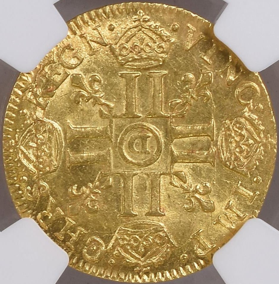 フランス 1652-D年 ルイ14世 1ルイドール金貨 NGC-MS63+ | すべての