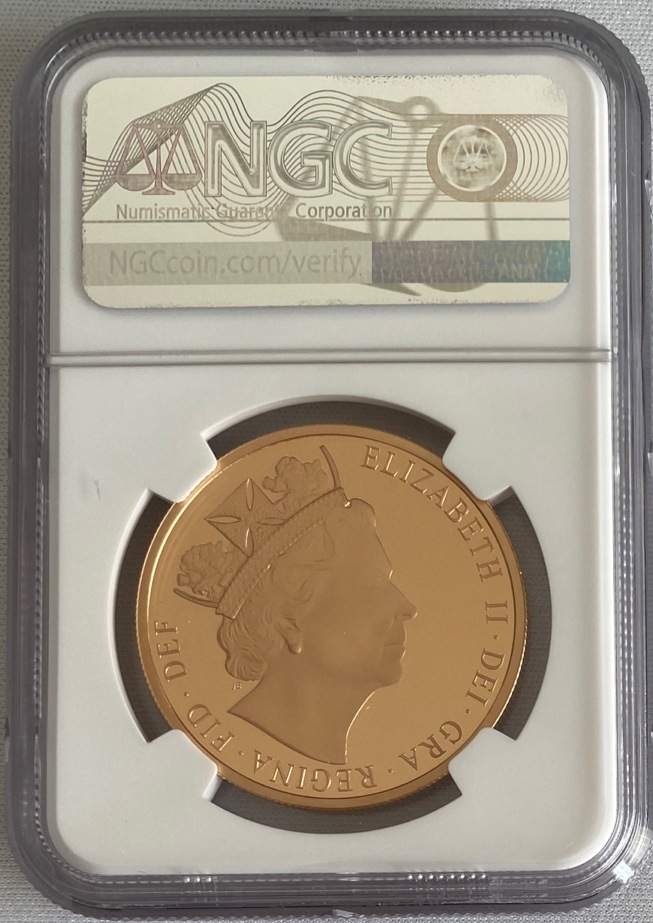 動画あり】グレートブリテン2016年エリザベスII世5ポンド金貨NGC