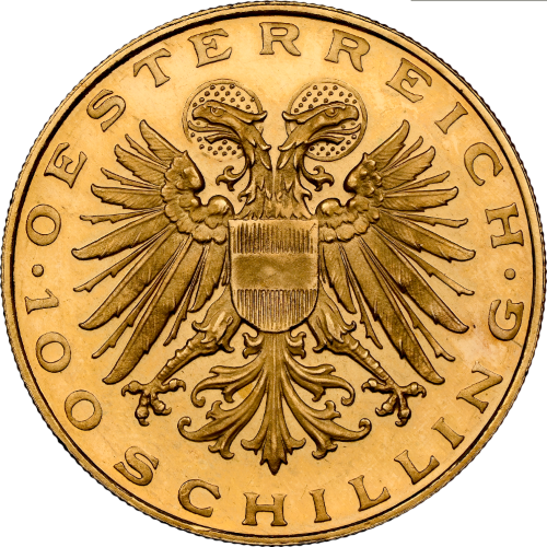 【動画あり】アンティークコイン 1936年 オーストリア共和国 100シリング金貨 NGC-PL64 UCAM