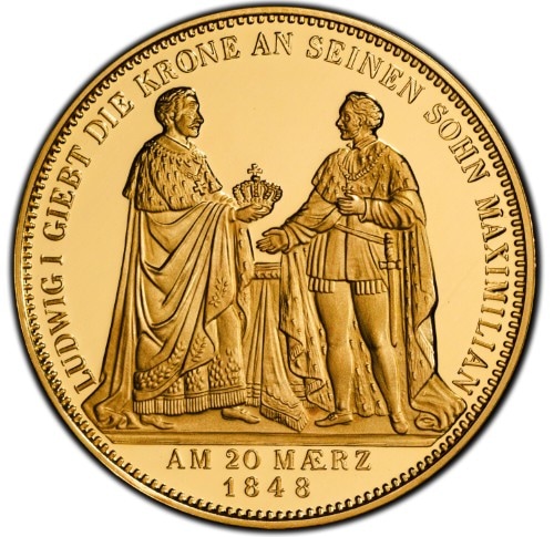 アンティークコイン ドイツ バイエルン王国 ルートヴィヒ1世 1848年