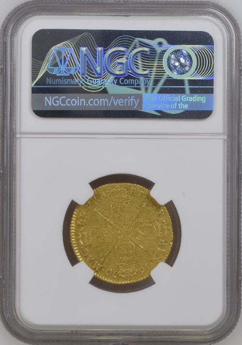 【動画あり】グレートブリテン 1670年 チャールズ2世 1ギニー金貨 NGC-AU53