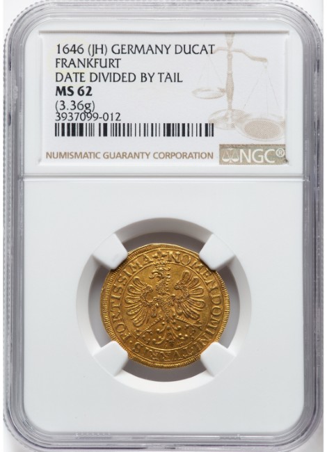 アンティークコイン ドイツ 自由都市フランクフルト 1646-JH年 1
