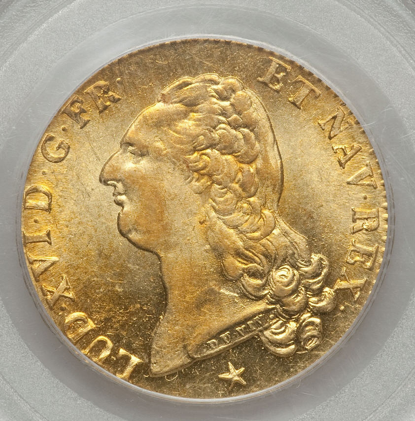 【動画あり】フランス 2ルイドール金貨 France Louis XVI gold 2 Louis d'or 1786-W KM592.15, Fr-474, MS62 PCGS
