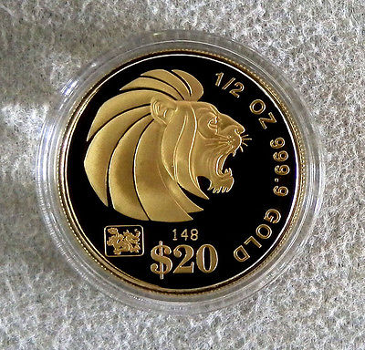 シンガポール2000年プルーフ金貨5枚セット 1.9 OZ AGW | すべて