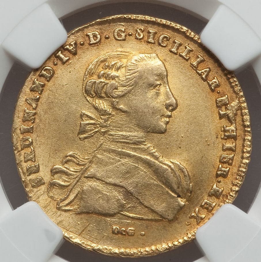 動画あり】イタリア 6ドゥカティ金貨Naples & Sicily. Ferdinand IV