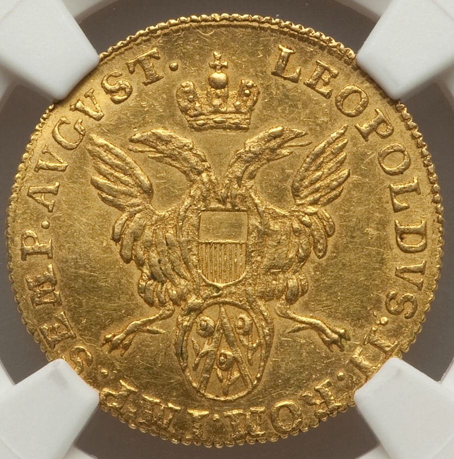 【動画あり】ドイツ1ダカット金貨German States Lubeck. Free City gold Ducat 1791-HDF MS62 NGC
