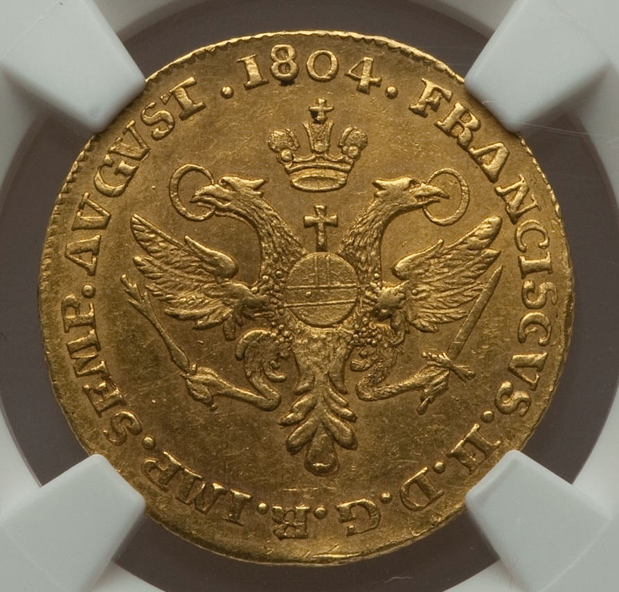 【動画あり】ドイツ1ダカット金貨 Hamburg. Free City gold Ducat 1804 MS62 NGC