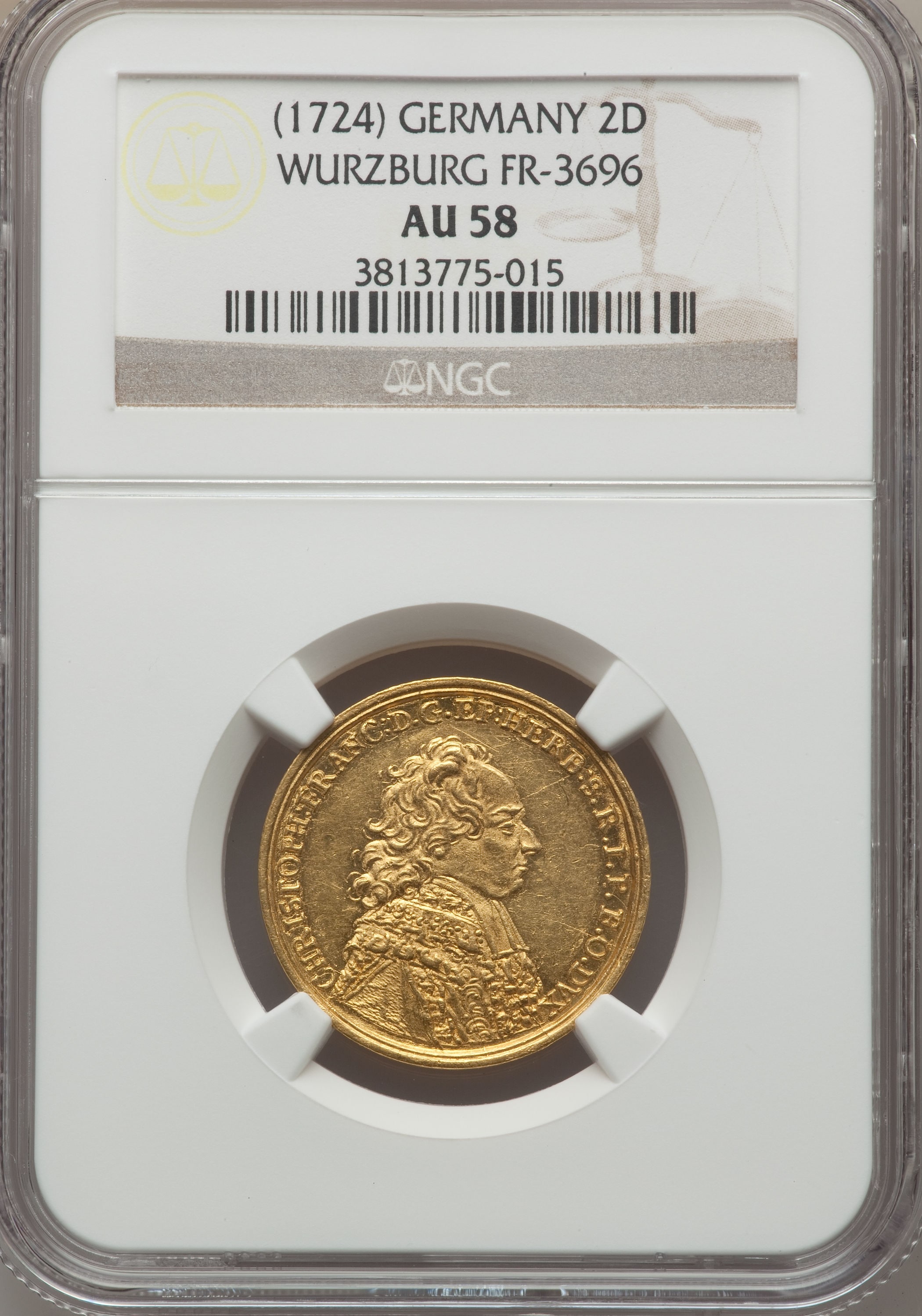 動画あり】アンティークコイン ドイツ金貨 Wurzburg. Christoph