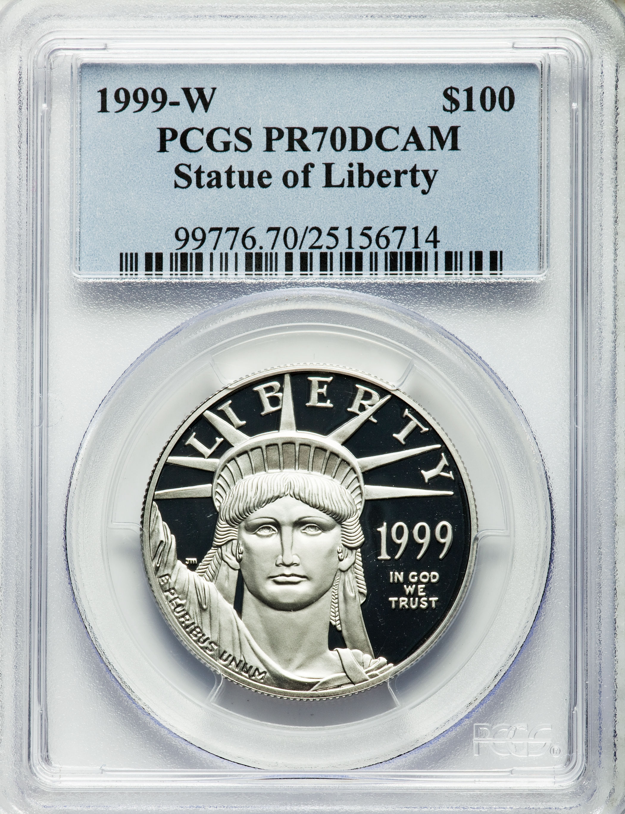 2003W アメリカン イーグル プラチナコイン プルーフ 100ドル 1