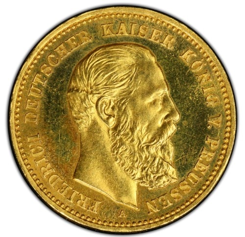 アンティークコイン ドイツ プロイセン王国 1888-A年 フリードリヒ3世