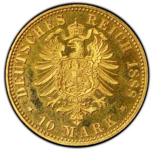 アンティークコイン ドイツ プロイセン王国 1888-A年 フリードリヒ3世