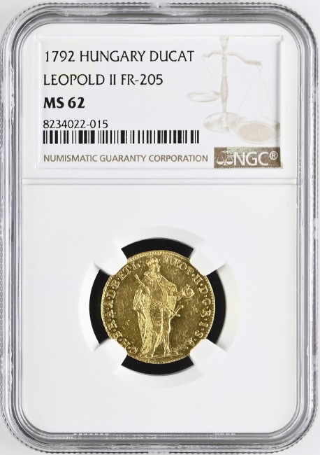 アンティークコイン ハンガリー 1792年 レオポルト2世 1ダカット金貨