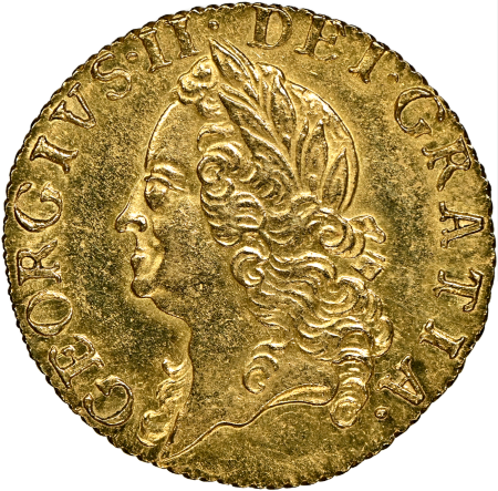 【動画あり】アンティークコイン グレートブリテン 1759年 ジョージ2世 1/2ギニー金貨 NGC-MS63