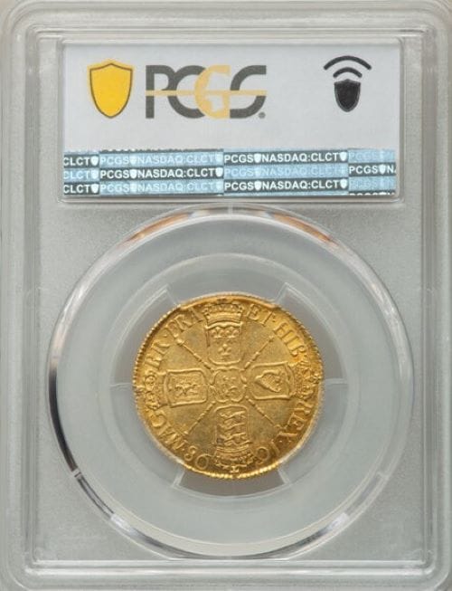 【動画あり】グレートブリテン 1698年 ウイリアム3世 1ギニー金貨 PCGS-MS62