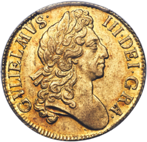 【動画あり】グレートブリテン 1698年 ウイリアム3世 1ギニー金貨 PCGS-MS62