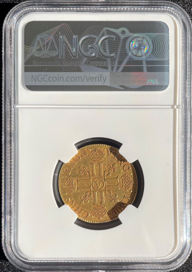 1675年 フランス ルイ14世 本物大型銀貨 39mm 27.74g美麗トーン フランス 1640年 ルイ13世 ルイドール金貨 1640-A NGC AU55/フランス