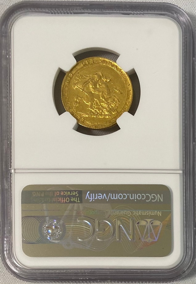 【動画あり】グレートブリテン ジョージ3世 1820年 ソブリン金貨 NGC-AU55