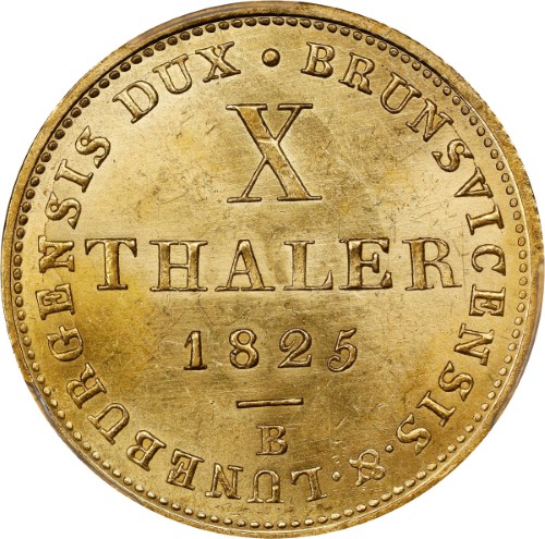 アンティークコイン ドイツ ハノーファー 1825-B年 ジョージ4世 10