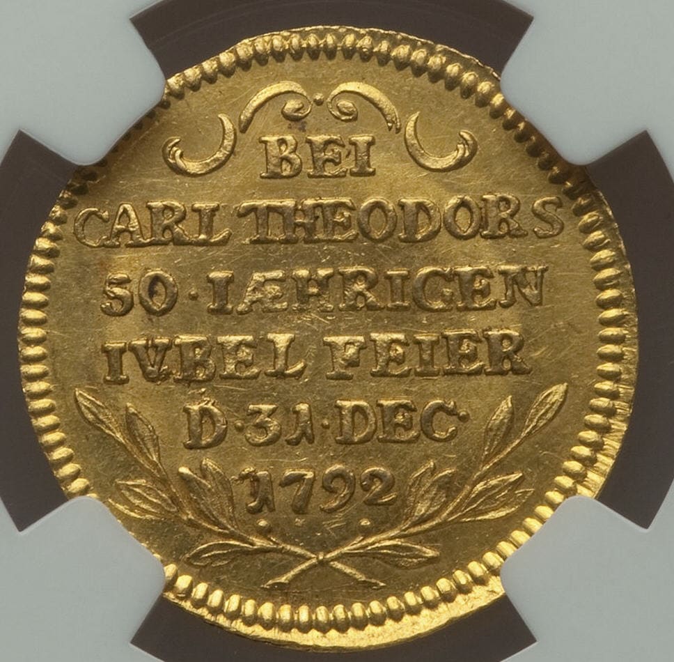 ドイツ1ダカット金貨 German States Pfalz. Karl Theodor von