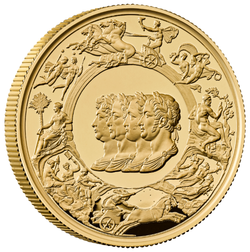 【動画あり】【The Great Engravers Collection】グレートブリテン 2024年 チャールズ三世 ウォータールー(ワーテルロー)メダル Allied Leaders 2オンス 200ポンド プルーフ金貨NGCPF70UCAM箱付き