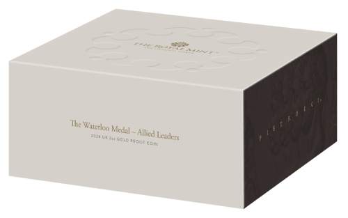 【動画あり】【The Great Engravers Collection】グレートブリテン 2024年 チャールズ三世 ウォータールー(ワーテルロー)メダル Allied Leaders 2オンス 200ポンド プルーフ金貨NGCPF70UCAM箱付き