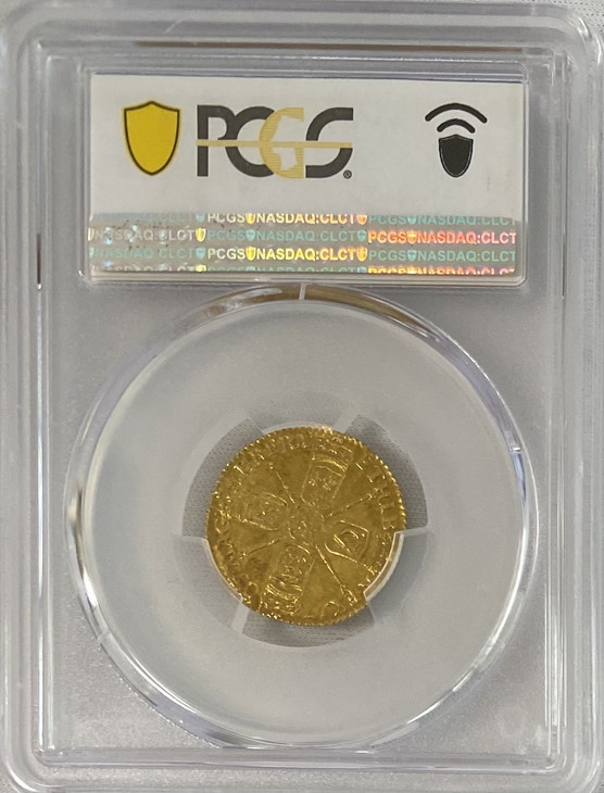 【動画あり】グレートブリテン 1701年 ウイリアム3世 1/2ギニー金貨 PCGS-MS63