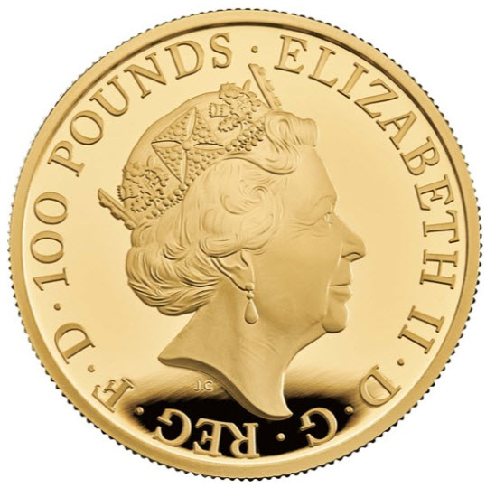 グレートブリテン クイーンズビースト 2020年 ホワイトライオン100ポンド純金プルーフ金貨NGC-PF70UCAM-2175430-024