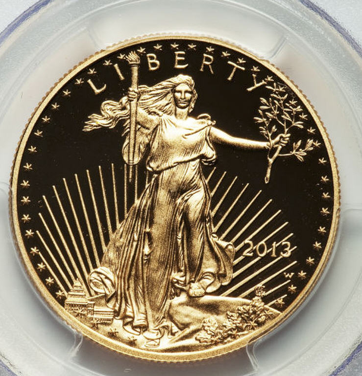 【動画あり】50ドル金貨ゴールドイーグル2013-W-GOLD EAGLE-$50-PCGS-PR70-DCAMファーストストライク完全未使用
