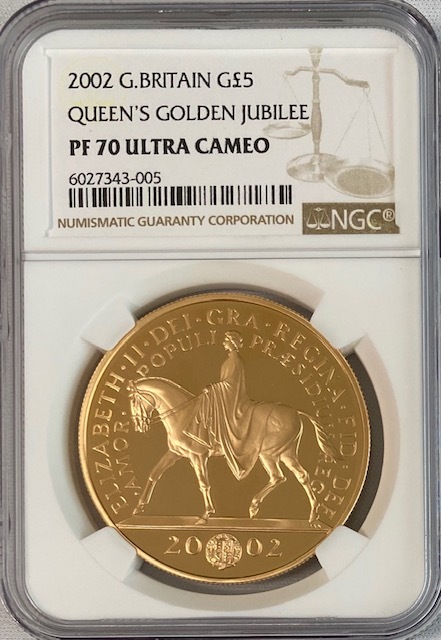 2002 ゴールデンジュビリー 馬上の女王 P50銀貨 NGC PF69UC 2002 ゴールデンジュビリー 馬上の女王 P50銀貨 NGC PF69UC