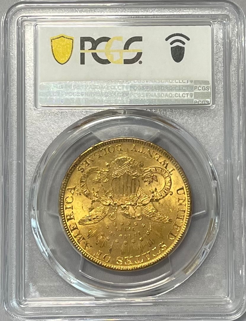 【資産防衛】アンティークコイン アメリカ 20ドル金貨 リバティヘッド1899 $20 PCGS-MS62