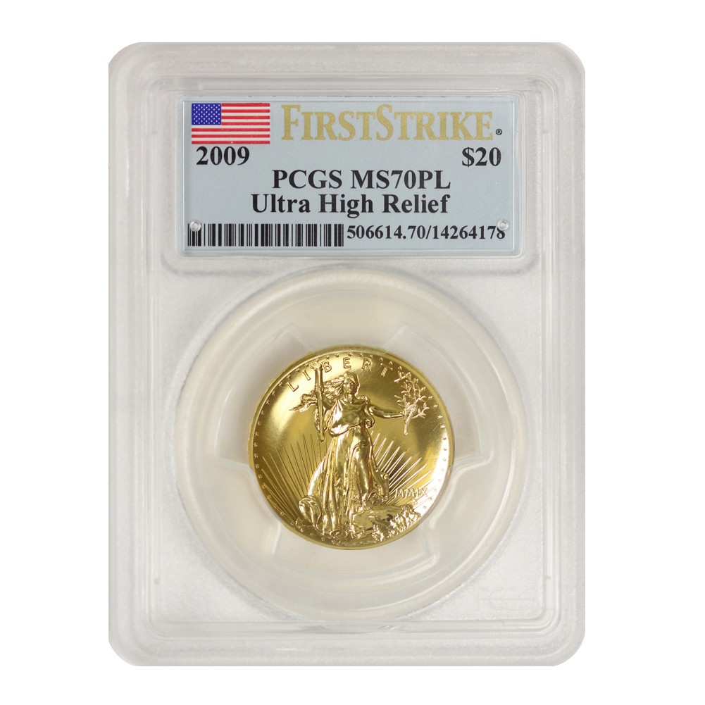 【動画あり】2009ウルトラハイリリーフ金貨 PCGS-MS70PL (First Strike)