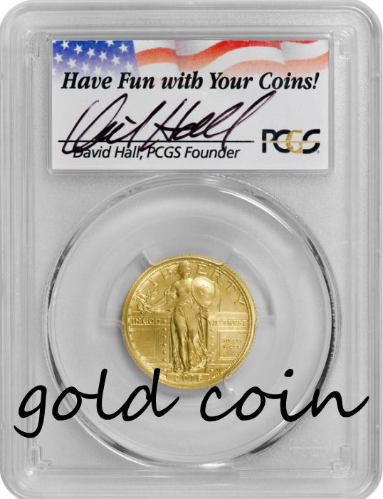 100周年2016-Wスタンディングリバティ25セント金貨PCGS SP70ファーストストライク デビッドホールサイン入り