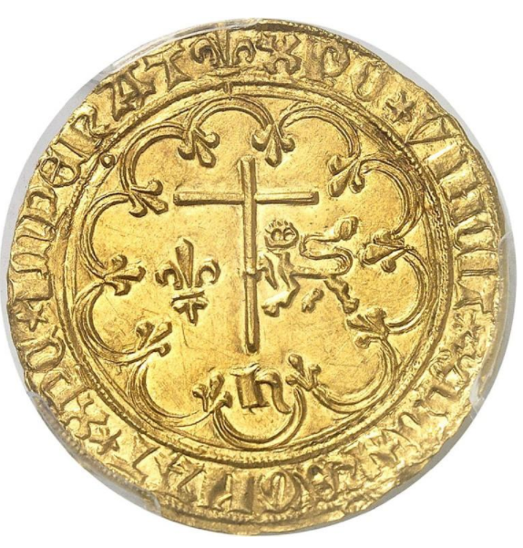 【動画あり】フランス-アングロガリック-フランス&イングランドヘンリー6世(1422-53) ゴールドサルトドールPCGS-MS63