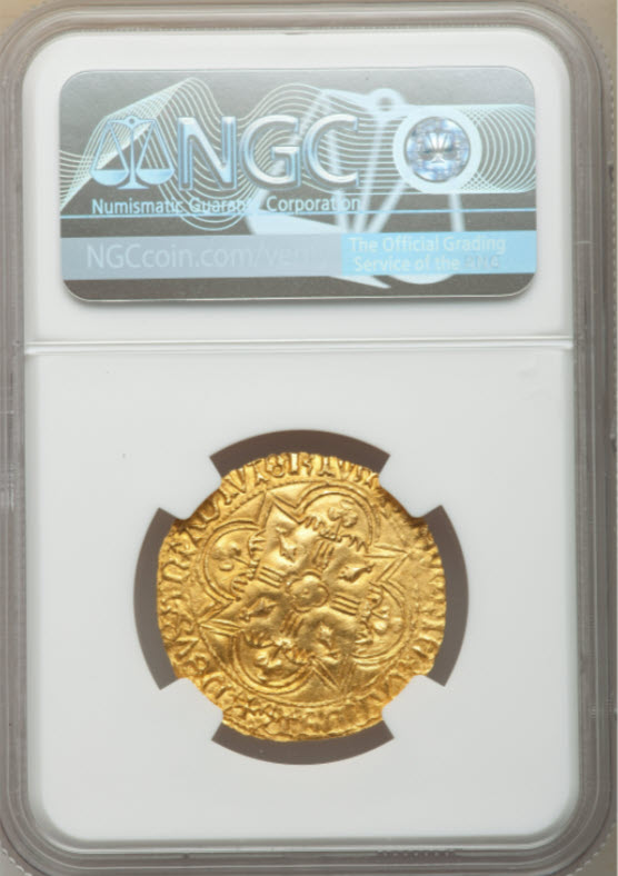 フランス 1442-50年 フランソワ1世 エキュドール金貨NGC-MS61