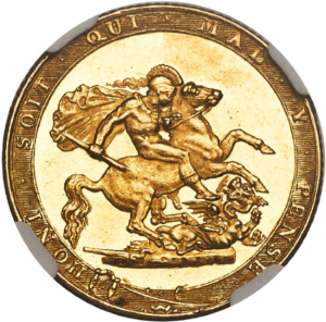 グレートブリテン ジョージ3世 1820年 ソブリン プルーフ金貨 NGC-MS62PL