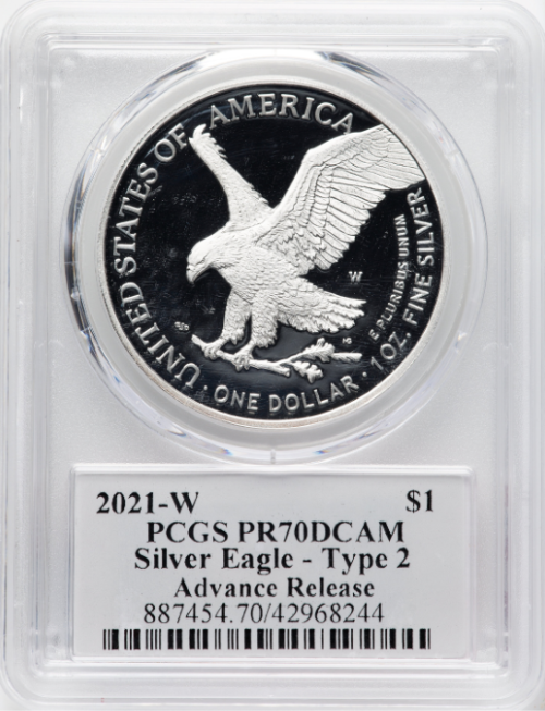 2021年　イーグル 銀貨 PCGS鑑定 PR70DCAM 2021年 イーグル 銀貨 PCGS鑑定 PR70DCAM 最高鑑定】2021年