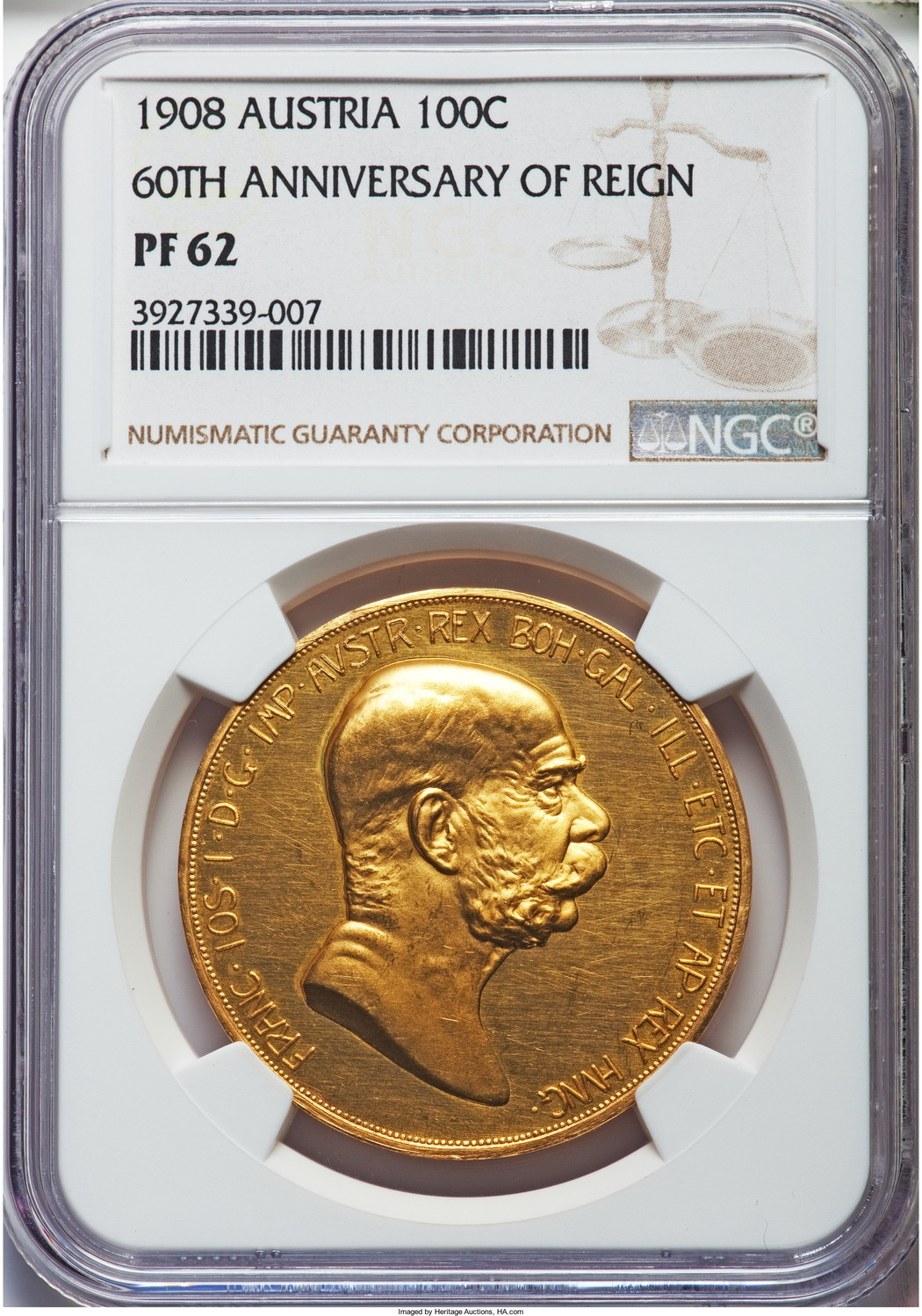 SPA掲載コイン】オーストリア1908年 雲上の女神 100コロナ 1908 60TH ANNIVERSARY NGC PF62 | アンティークコイン  欧州 英国・フランス・ドイツその他 | | アンティークコイン金貨専門のゴールドコイン,