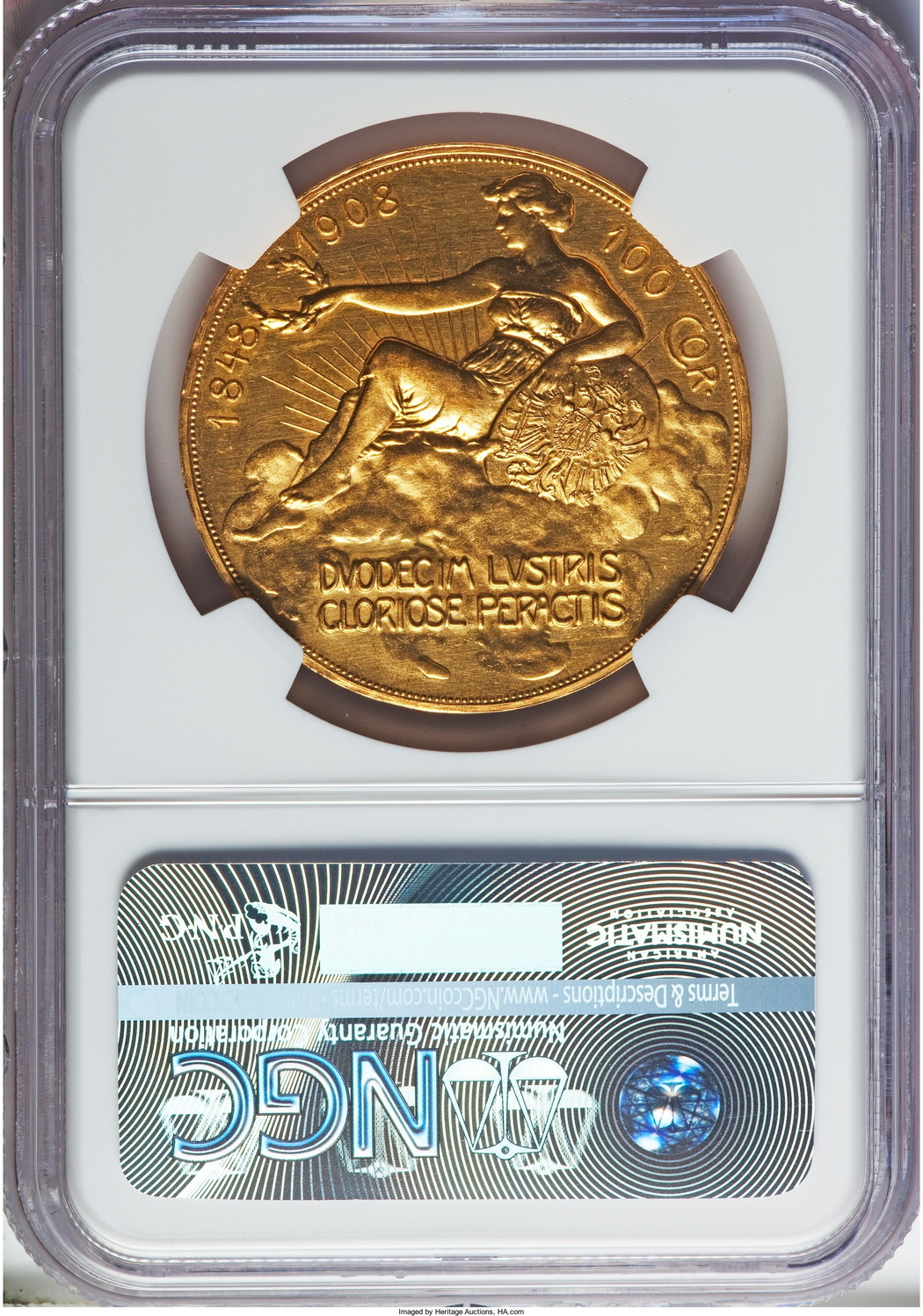 SPA掲載コイン】オーストリア1908年 雲上の女神 100コロナ 1908 60TH