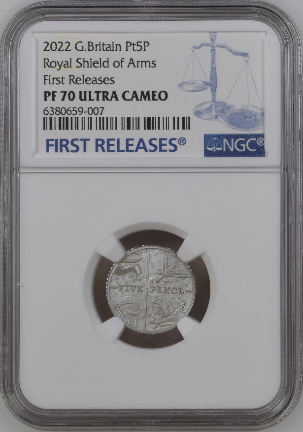NGC社鑑定済 箱付き グレートブリテン 2022年 エリザベス2世 在位70