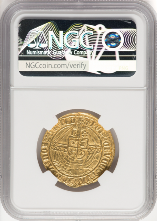 【動画あり】アンティークコイン グレートブリテン 1502-04年ヘンリー7世 エンジェル金貨 PCGS-AU58