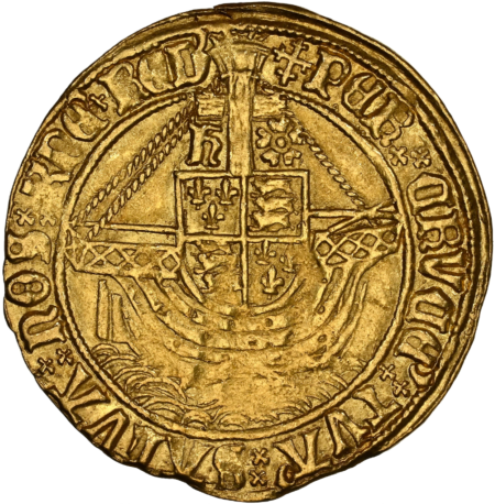 【動画あり】アンティークコイン グレートブリテン 1502-04年ヘンリー7世 エンジェル金貨 PCGS-AU58