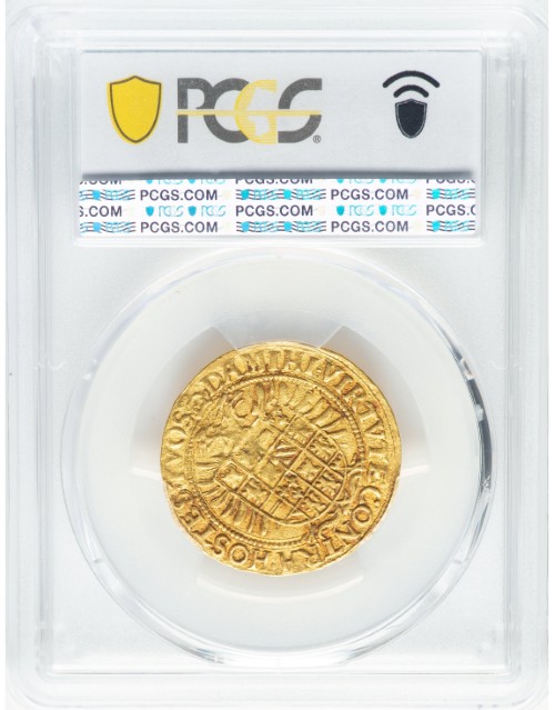 【動画あり】アンティークコイン ベルギー ブラバント公国 1506-55年 カール5世 1レアルドール金貨 PCGS-AU58