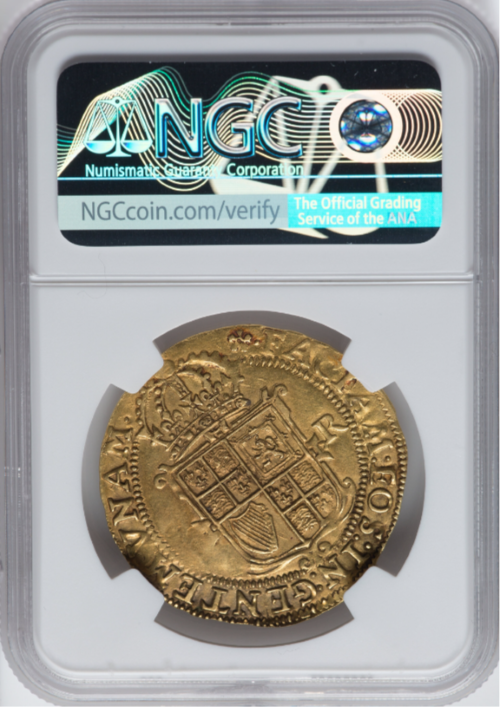 【動画あり】アンティークコイン グレートブリテン 1613-15年 ジェームズ1世 ゴールド・ユナイト金貨 NGC-AU58