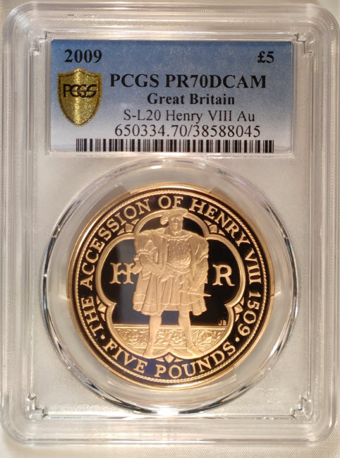 動画あり】グレートブリテン2009年ヘンリー8世生誕500周年記念1オンス5