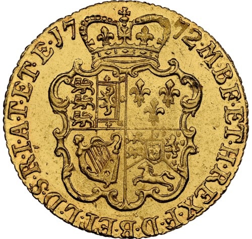 【動画あり】【レア度1 R1】アンティークコイン イギリス 1772年 ジョージ3世 1ギニー金貨 NGC-MS62