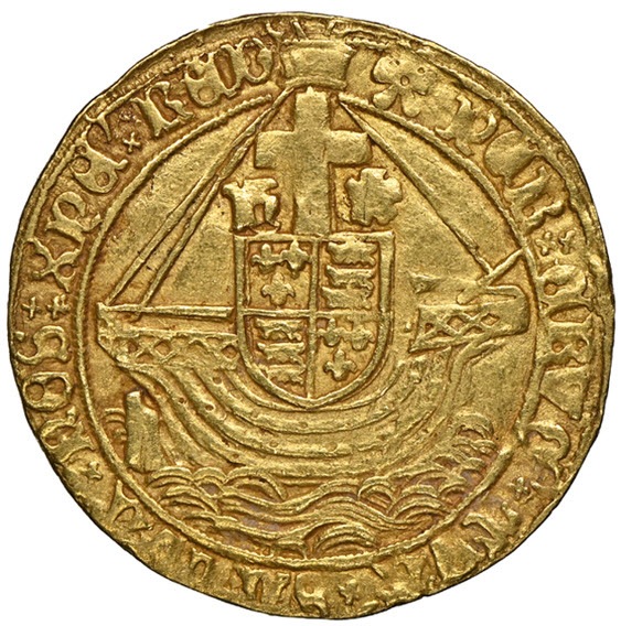 【動画あり】グレートブリテン 1495-1498年 ヘンリー7世 エンジェル金貨NGC-AU55