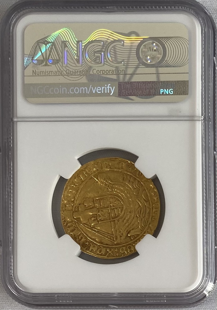 【動画あり】グレートブリテン 1495-1498年 ヘンリー7世 エンジェル金貨NGC-AU55