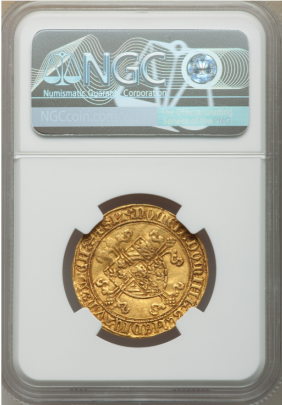 ベルギーフランドルフィリップ・ル・ボン ゴールドキャバリア・ドール ND (1419-1467) NGC-AU50
