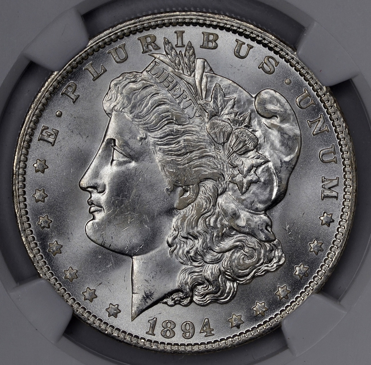 アンティークコイン アメリカ 1ドル モルガン銀貨1894-O S$1 NGC MS65 アンティークコイン アメリカ 1ドル モルガン銀貨1894-O S$1 NGC MS65